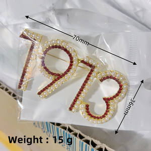 AEO Delta Thetaラインストーンパール1913年ブローチシグマギリシャフェローシップジュエリーDst Fraternityギフトラペルピンブローチ - Product Image 3