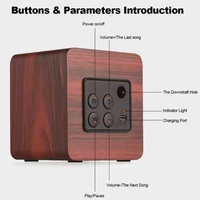 Enceinte BL sans fil, caisson de basses stéréo, basses puissantes, son de cinéma, lecteur de musique HIFI pour téléphone, ordinateur portable, PC, rétro en bois