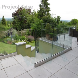 Oem ODM nhôm kính sàn lan can lan can & tay vịn hệ thống cho biệt thự ban công cầu thang trong nhà - Product Image 2