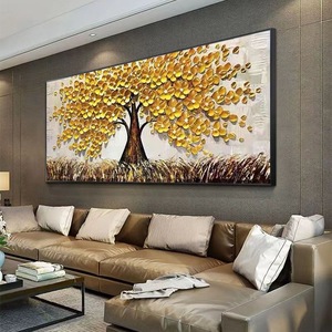 <span class=keywords><strong>Peinture</strong></span> à l'huile sur mesure pour salon, <span class=keywords><strong>peinture</strong></span> sur toile, <span class=keywords><strong>fleurs</strong></span> abstraites faites à la main, <span class=keywords><strong>couteau</strong></span> à palette, 100% - Product Image 2