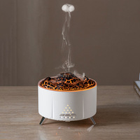 Diffuseur d'huiles essentielles à ultrasons avec flamme volcanique, humidificateur d'air, diffuseur d'aromathérapie, anneau de fumée, lampe de nuit, télécommande