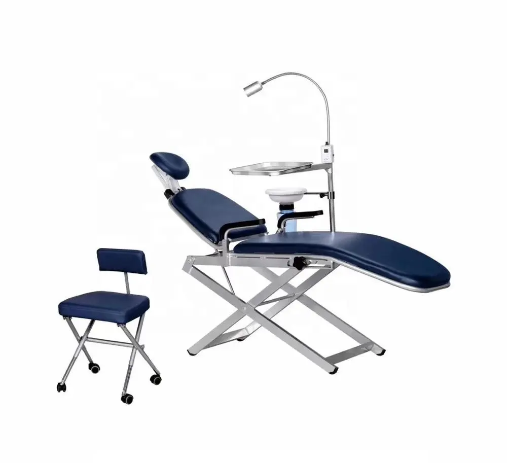 Precio barato móvil plegable silla Dental portátil unidad dental silla + Equipos