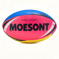 Nouvelle conception de cuir synthétique pleine fleur de haute qualité pour le rugby, taille standard pour le rugby non compétitif ou en compétition