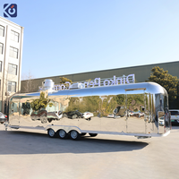 Remorque alimentaire commerciale entièrement équipée en acier inoxydable, cuisine mobile, camion de restauration, remorque de boulangerie, chariot de restauration rapide de rue