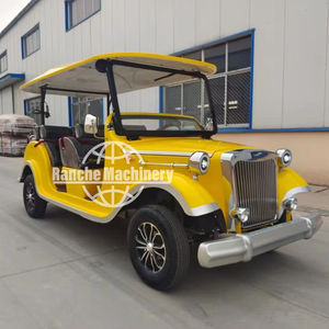 Voiture électrique classique 4 places, mini-voiture vintage, voiture rétro avec batterie au plomb-acide, vitesse maximale de 60 km/h, radio - Product Image 1