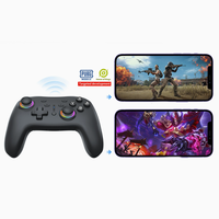 Manette de jeu sans fil universelle RGB avec fonction de vibration et réveil pour Nintendo Switch 2/PS3/PC/Téléphone