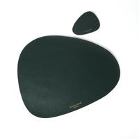 Tapis de Table en cuir Pu, lavable, imperméable et résistant à l'eau et à la chaleur, pour nourriture, 5 pièces