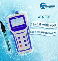 SENTEC WQ700P Testeur de pH portable ATC, détecteur de précision 0,01 pH pour aquarium, hydroponie, eaux usées, analyse de l'eau en laboratoire