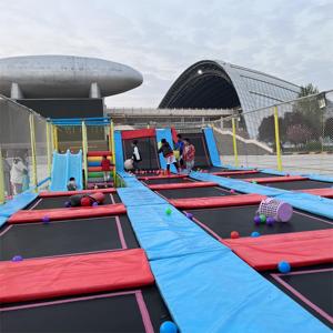 Prix bon marché en plein air aire de <span class=keywords><strong>jeux</strong></span> parc d'attractions trampoline en plein air enfants saut à l'élastique - Product Image 4