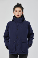 Veste unisexe 3-en-1 imperméable coupe-vent solide toutes saisons avec doublure polaire amovible pour la randonnée et le travail en extérieur, logo personnalisé