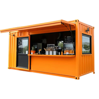 Conteneur Pliant de 20 Pi ou 40 Pi pour Café, Restaurant, Bar, Boutique avec Cuisine à Vendre, Maison Modulaire Préfabriquée pour Aliments