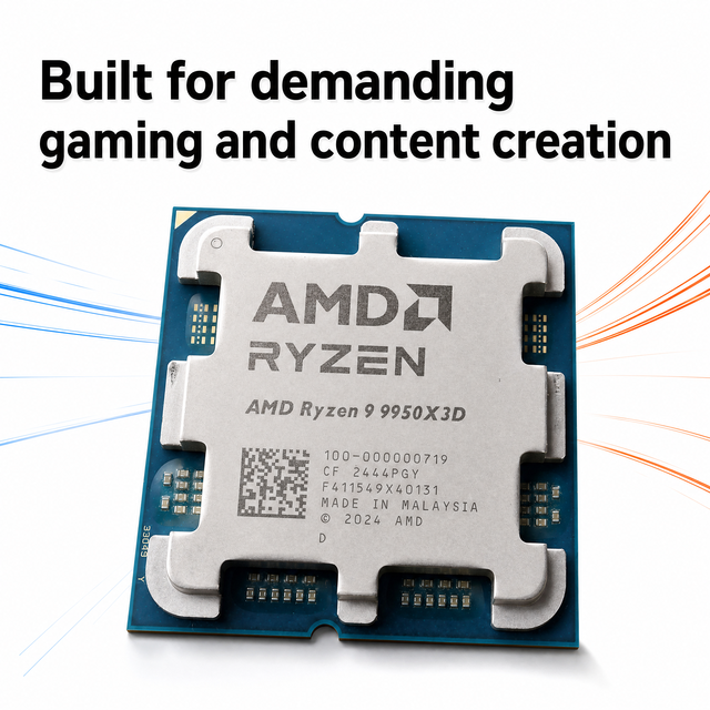 AMD Ryzen 9 9950X3D Desktop CPU 16C 32T AM5 Socket Zen5 Gaming Processor Support X870 B650 Motherboard Desktop Gaming in Stock
