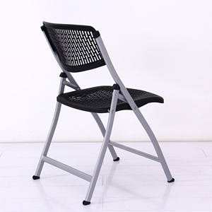 Sillas Plegables Económicas de Fábrica al por Mayor, <span class=keywords><strong>Silla</strong></span> Plegable de Plástico y Metal Negra Transpirable para Eventos - Product Image 5