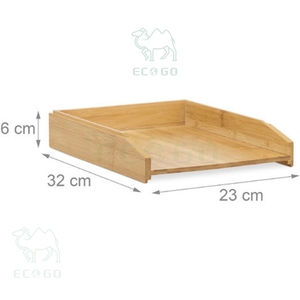 Logotipo personalizado A4 archivador de bambú de alta calidad organizador elevador de escritorio nuevo estilo caja de almacenamiento de escritorio - Product Image 3