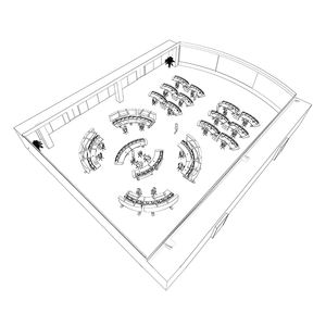 <span class=keywords><strong>Console</strong></span> intelligente de salle de commande au design moderne personnalisée Mobilier d'affaires Consoles de centre de commande ergonomiques pour atelier centre commercial - Product Image 6