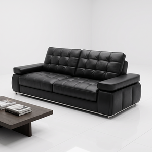 คีเนส โซฟาปรับเอนหนังแท้ โซฟาสามที่นั่ง เฟอร์นิเจอร์ห้องนั่งเล่น - Product Image 1