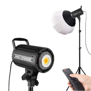 LED COB profesional lampu fotografi berkelanjutan dudukan pita HD lampu Studio Video streaming langsung