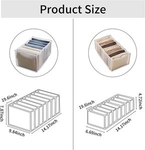 Hộp Sắp Xếp Tủ Quần Áo Lưới Bền 7 Ngăn Ngăn Chia Ngăn Kéo Cho Quần Jean Tủ Quần Áo Tủ Quần Áo Để Đựng Đồ & Sắp Xếp Đồ Gia Dụng - Product Image 2