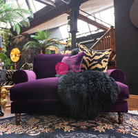Canapé trois places en velours violet foncé de style nord-européen Yicheng Beauty pour salon, meubles design pour la maison