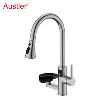 trou tasse rondelle mat noir en acier inoxydable retirer pulvérisateur évier robinet de cuisine avec verre rinceur