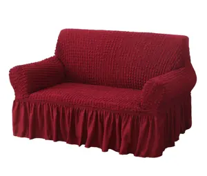 Универсальный Изготовленный под заказ высокий стрейч диван Чехол с юбка-пузырь из жатой ткани для диванов