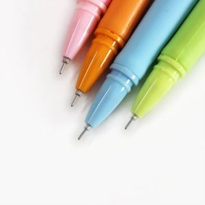 O & Q creativo Kawaii penna Gel di Silicone 0.5mm nero blu materiale di gomma di Design mostro preferito per bambini per articoli di cancelleria - Product Image 3