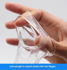 Silikon Spike Dot Rib Kondom Langlebige wieder verwendbare Penis abdeckung Crystal Male Extension Cover - Product Image 6