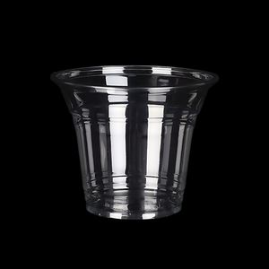 Logotipo impreso personalizado Vasos desechables Jugo de plástico Café helado Vino Cerveza Batido Vasos con tapa - Product Image 4