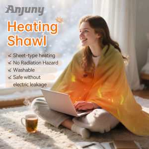 Scalda Spalle Elettrico Anjuny 5V USB con Terapia a 3 Temperature, Logo Personalizzabile, Lavabile, Portatile, Pieghevole e Confortevole per l'Inverno - Product Image 1