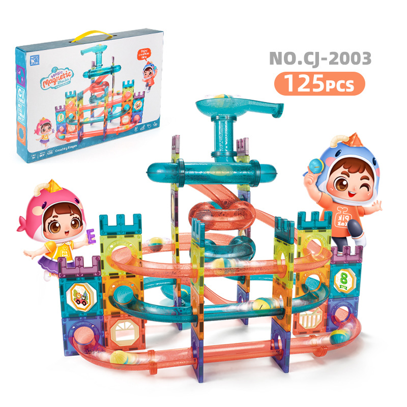 Magnetic track blocks 125 pieces 1466.4g