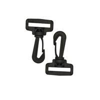 Accessoire de suspension noir en plastique de luxe, étanche, petit, avec boucle rotative à clip, pour boîtes d'emballage de jouets, crochets, sangles de sac à dos et sacs