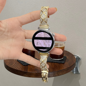 Correa de Muñeca Elegante para Mujer, Compatible con <span class=keywords><strong>HUAWEI</strong></span> <span class=keywords><strong>Watch</strong></span> GT 6, <span class=keywords><strong>Watch</strong></span> 5 Star Rail, Tejida, con Incrustaciones de Diamantes, Cadena de Metal de Lujo - Product Image 1