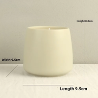 Pot à bougie en céramique mate minimaliste, logo personnalisé, récipient en céramique réutilisable pour diffuseurs de parfum d'intérieur, cadeaux quotidiens