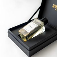 Fabrication De Luxe Personnalisée avec Boîte d'Emballage, Flacon Vaporisateur Carré Transparent Vide en Verre pour Parfum, Pompe à Sertir, Fine Brume, 30ml 50ml 100ml