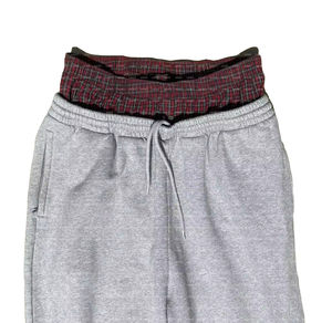 Pantalones de chándal largos informales estilo callejero estampado en blanco pantalones de chándal para mujer al por mayor pantalones de jogging liso polar negro Joggers hombres - Product Image 3