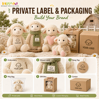 Peluche Agneau en Promotion pour Cadeaux de Pâques, Animal en Peluche Mouton Écologique, Couleurs et Logo Personnalisables, Faible MOQ, Délai de Livraison Rapide