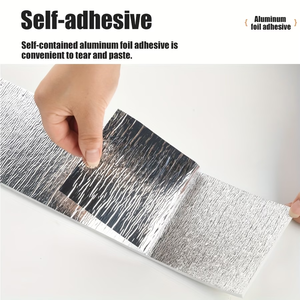 Autocollant mural en PVC pour plinthe de cuisine, design géométrique moderne à bandes argentées, type <span class=keywords><strong>carrelage</strong></span> - Product Image 3