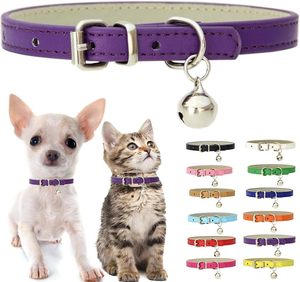 <span class=keywords><strong>Collar</strong></span> de Cuero PU para Cachorros con Campana, Ajustable, para Perros y Gatos, para Razas Extra Pequeñas, Pequeñas, Muy Pequeñas - Product Image 1