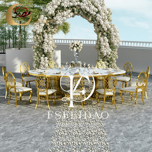 Mesa de Comedor Ovalada de Lujo Moderna con Tapa de MDF y Hierro para 12 Personas, para Uso en Hoteles y Exteriores - Product Image 3