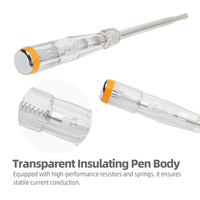 Testeur de tension HannaH, stylo testeur 180 mm, tournevis à fente, indicateur néon 80V-500V, modèle 1703, 24g