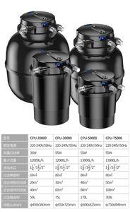 CPU-5000-75000 Series บ่อปลาชีวภาพฟองน้ํากระป๋องกรองสําหรับพิพิธภัณฑ์สัตว์น้ํา Koi Farming บ่อตัวกรอง - Product Image 5
