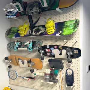 Support mural robuste pour skis - <span class=keywords><strong>Porte</strong></span>-équipement vertical extra long, en acier résistant aux rayures pour matériel de sports d'hiver - Product Image 1