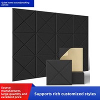 Panneaux acoustiques en feutre PET haute densité, design 3D, autocollants, en polyester, pour studio à domicile et salle de musique - Vente en gros