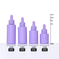 Flacon compte-gouttes en verre personnalisé de haute qualité de 20ml 30ml 40ml 50ml flacon de soin de la peau vide emballage échantillon taille flacon de sérum
