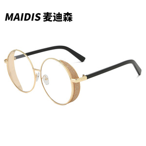 Maidis Round Metal Sunglasses UV400 Unisex Street Style - Product Image 5