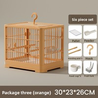 Cages à oiseaux en métal robustes en gros avec plateau en plastique, design moderne de luxe, respirantes, fermeture à bouton-pression, cage portable pour la maison et les voyages