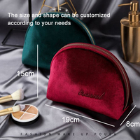Trousse de Maquillage en Velours Rouge pour Femmes, Petite, Personnalisée avec Logo Brodé, pour les Sourcils, Vente en Gros