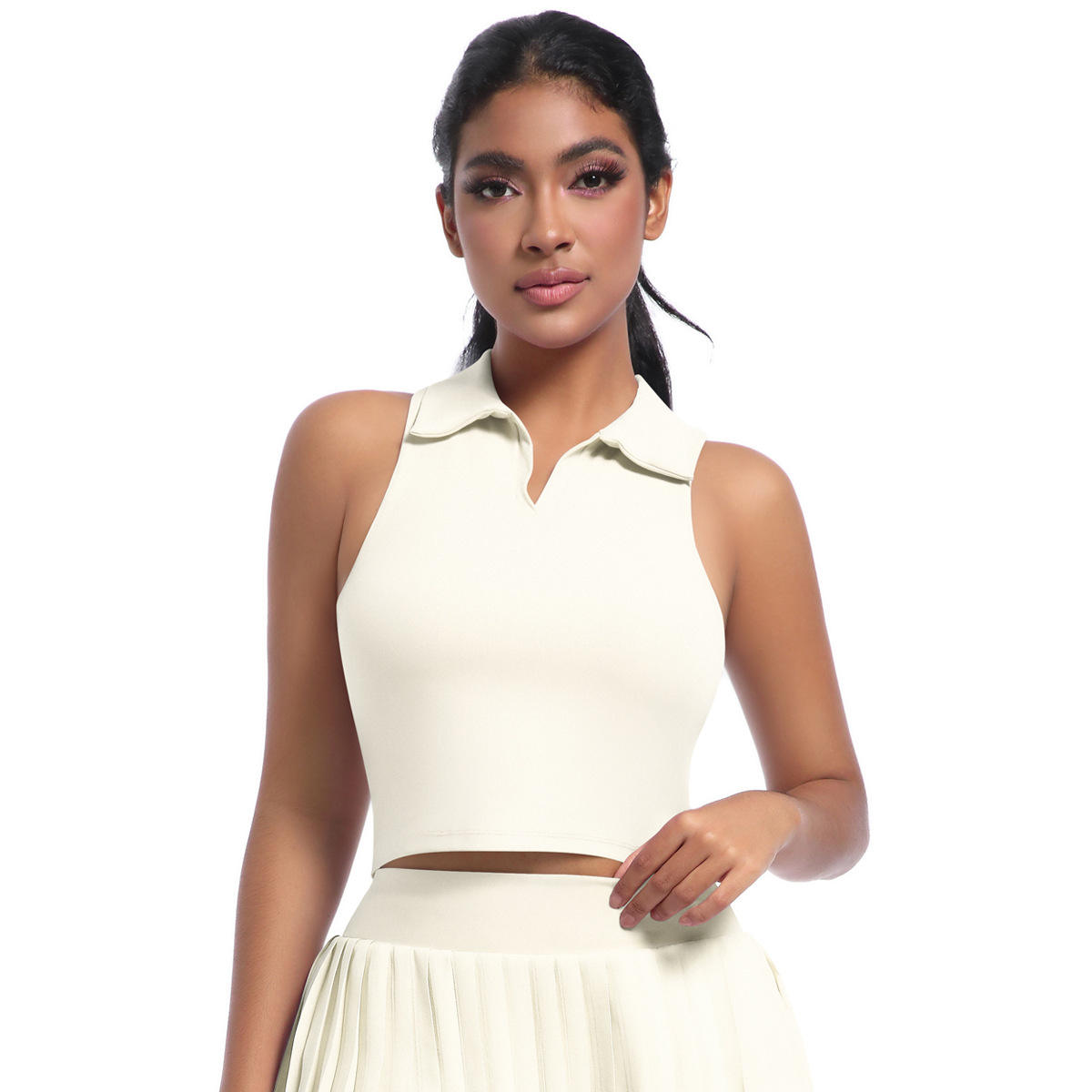 เสื้อกั๊กสีงาช้างอ่อน