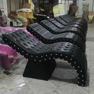 Custom Curved Facial Bed for Salon Leather Skin Care Eye Lash Beauty for Clinic Spa and Cosmetic Shop Commercial Furniture