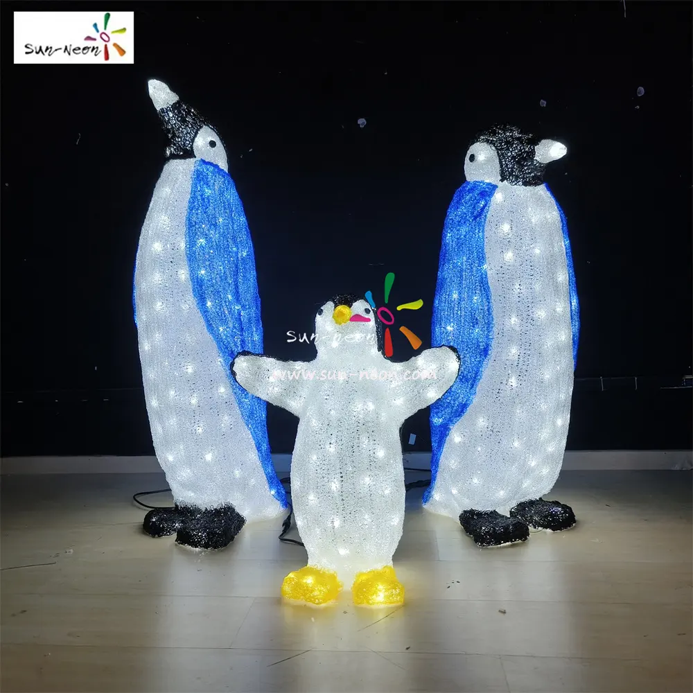 人気のテーマ置物飾りLed動物ペンギンLedモチーフライト